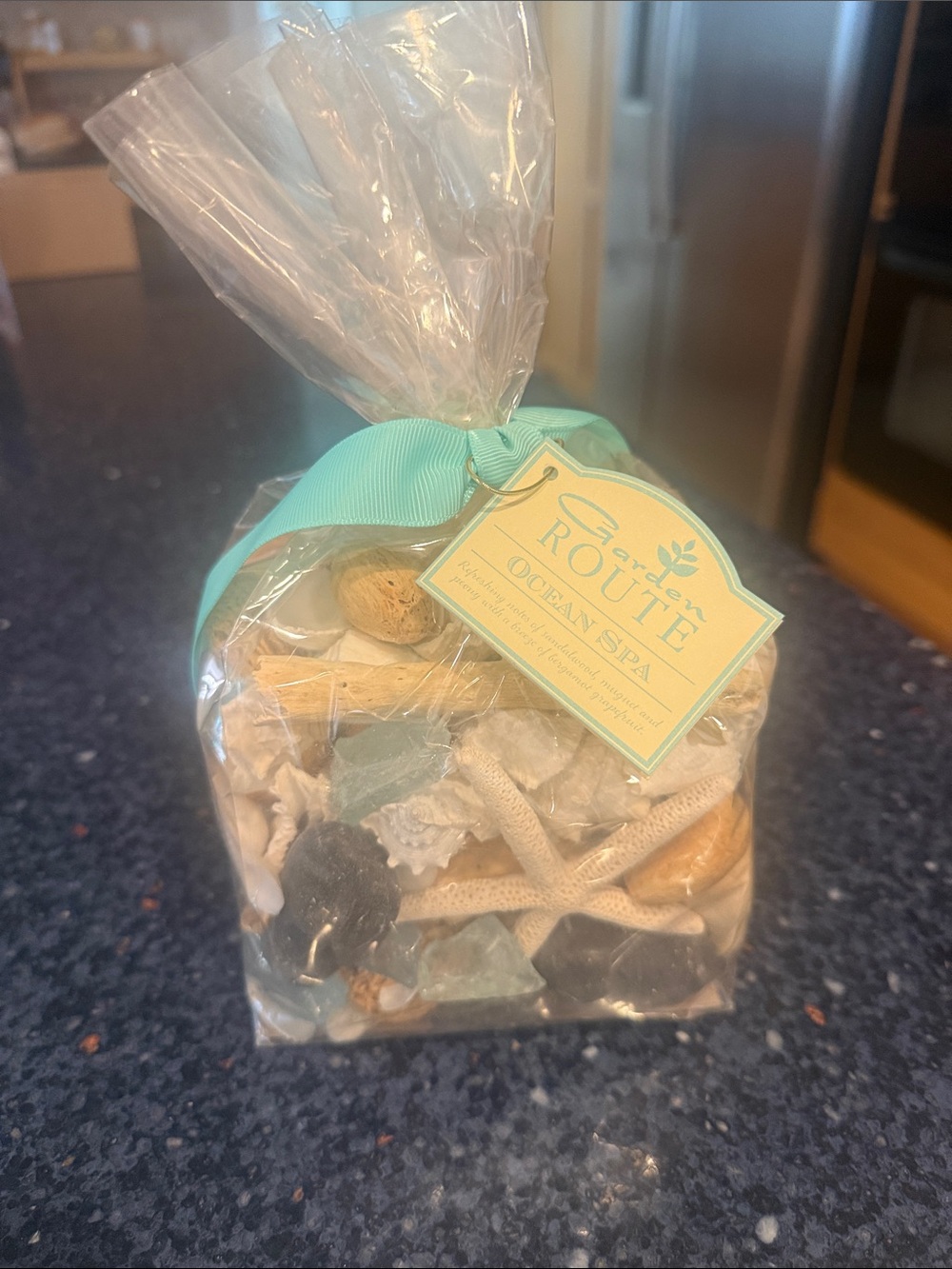Ocean Spa Sea Shell Bath Potpourri - Aqua Ribbon